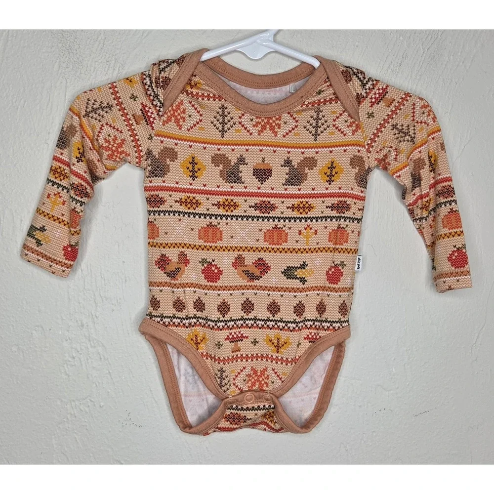 Play By Little Sleepies 95% Viscose‎ Bamboo Body Suit Newborn Harvest Fair Fall